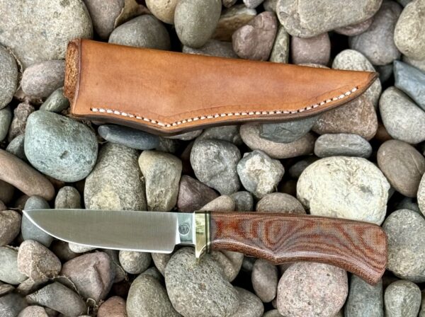 4" Drop Point- Brown micarta - Image 2
