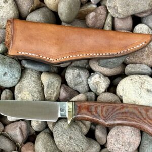 4" Drop Point- Brown micarta