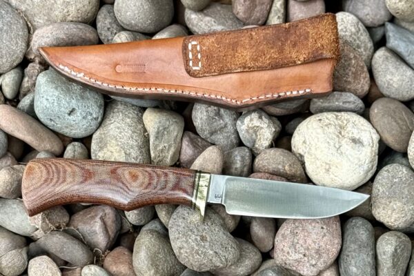 4" Drop Point- Brown micarta - Image 3