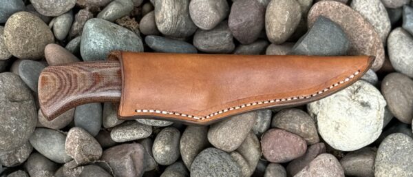 4" Drop Point- Brown micarta - Image 4