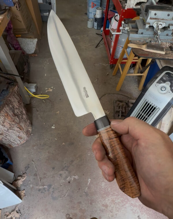 8" Chef knife- Hawiian Koa wood- stabilized