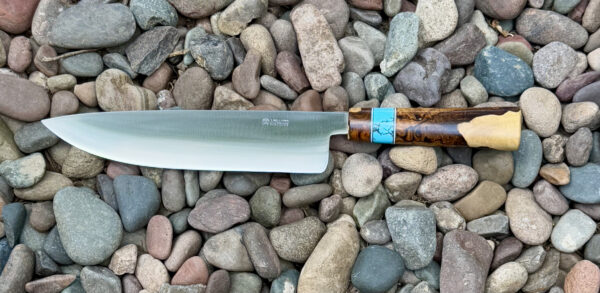 Chef knife- Turquoise and Ironwood