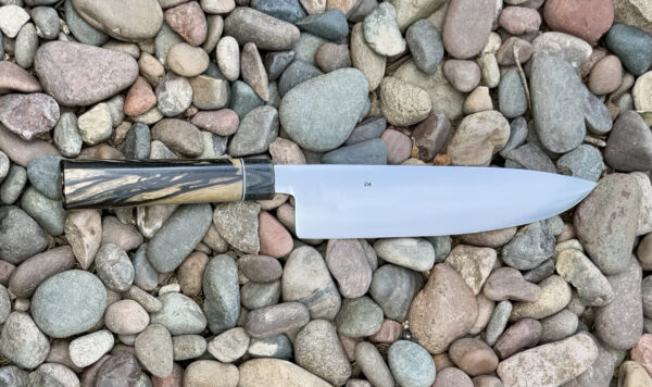 Chef knife- Black and White ebony - Image 3