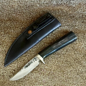 Pocket Knife- African Water Buffalo horn and black micarta