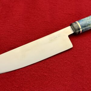 Chef knife- Blue Amboyna burl